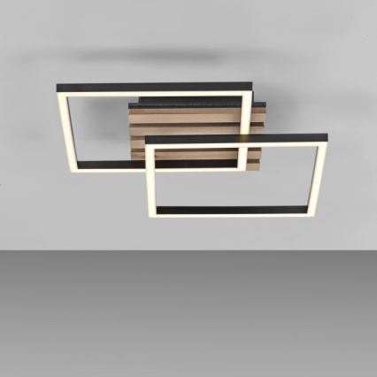 JUST LIGHT. 14053-79 - LED lubinis šviestuvas AKUSTIKA LED/15W/230V ąžuolas/juoda
