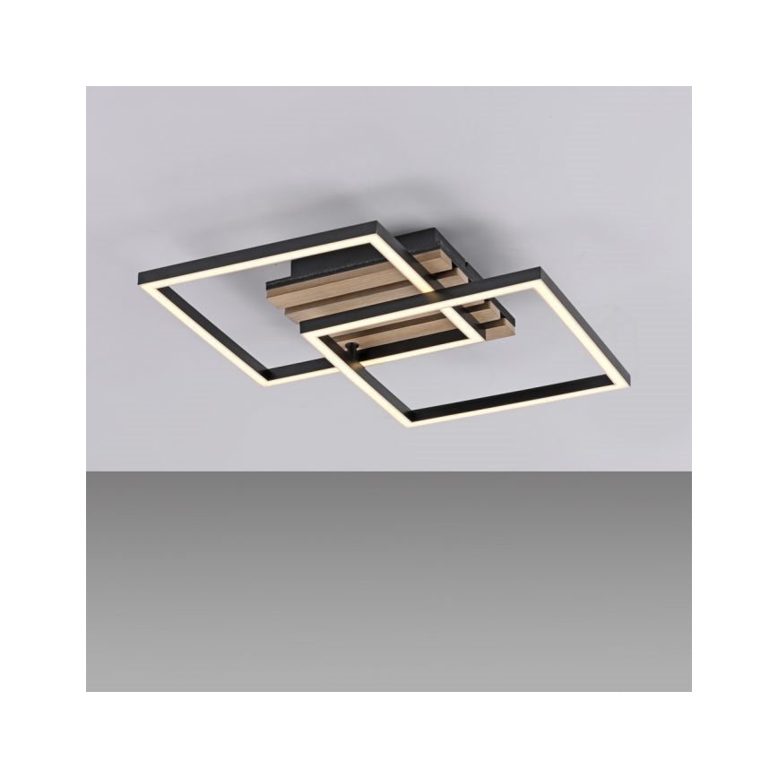 JUST LIGHT. 14053-79 - LED lubinis šviestuvas AKUSTIKA LED/15W/230V ąžuolas/juoda