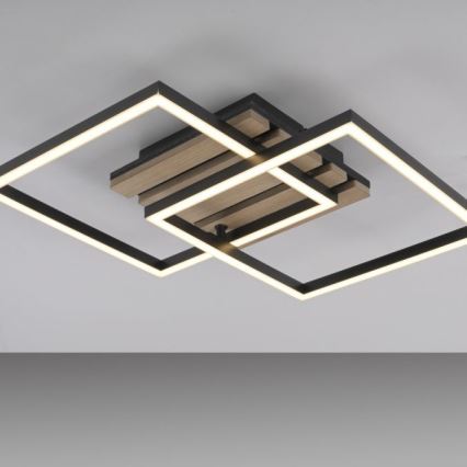 JUST LIGHT. 14053-79 - LED lubinis šviestuvas AKUSTIKA LED/15W/230V ąžuolas/juoda