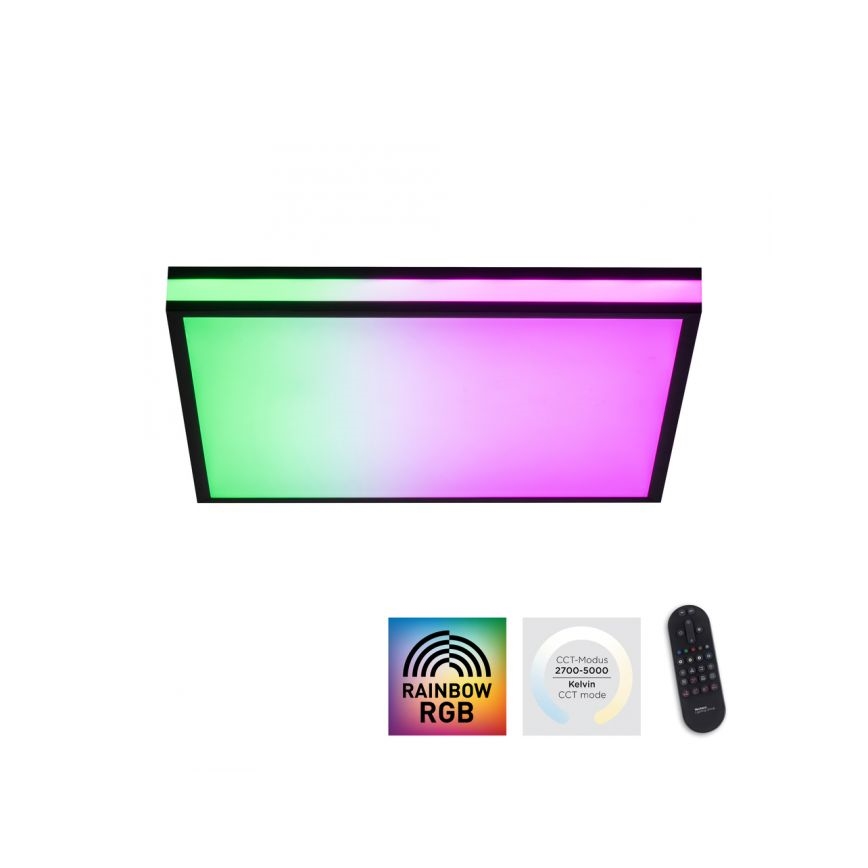 JUST LIGHT. 14110-18 - LED RGBW Reguliuojamas lubinis šviestuvas MARIO BLACK LED/19,5W/230V 2700-5000K + nuotolinio valdymo pultas