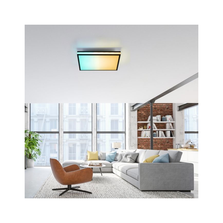 JUST LIGHT. 14110-18 - LED RGBW Reguliuojamas lubinis šviestuvas MARIO BLACK LED/19,5W/230V 2700-5000K + nuotolinio valdymo pultas