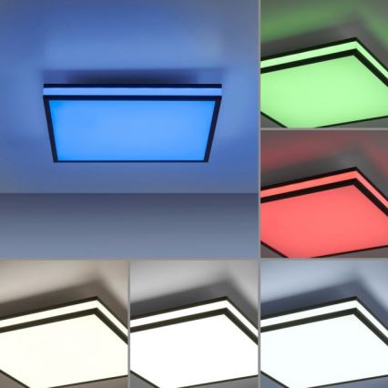 JUST LIGHT. 14110-18 - LED RGBW Reguliuojamas lubinis šviestuvas MARIO BLACK LED/19,5W/230V 2700-5000K + nuotolinio valdymo pultas