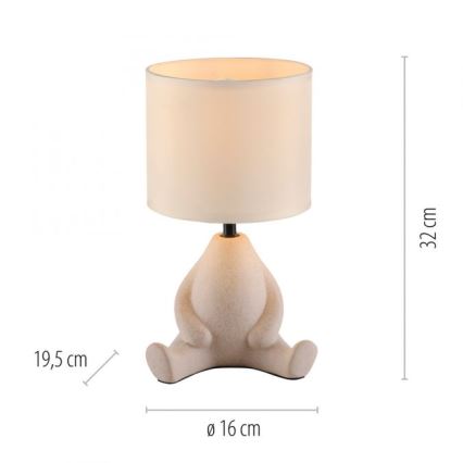 JUST LIGHT. 14190-39 - Stalo lempa TED 1xE27/25W/230V smėlinė
