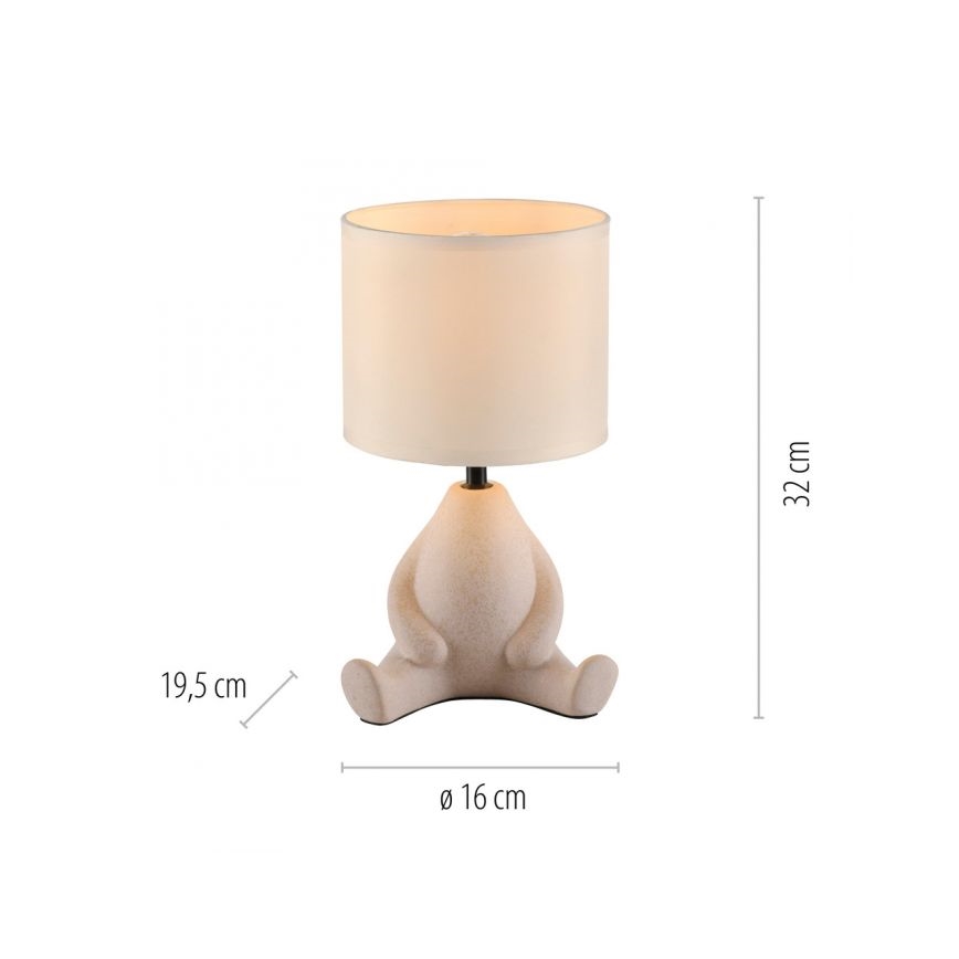 JUST LIGHT. 14190-39 - Stalo lempa TED 1xE27/25W/230V smėlinė