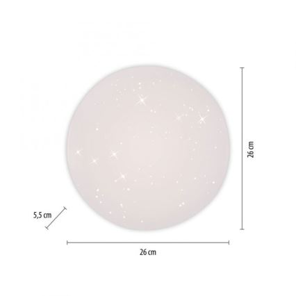 JUST LIGHT. 14275-16 - LED lubinis šviestuvas URANUS LED/10W/230V diametras 26 cm balta