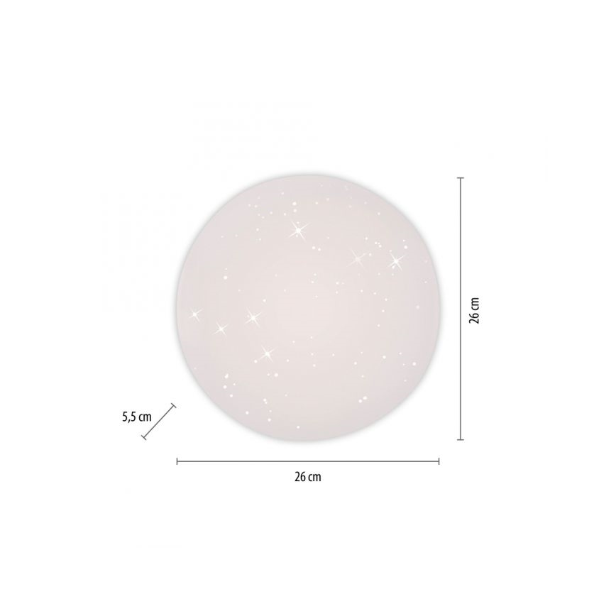 JUST LIGHT. 14275-16 - LED lubinis šviestuvas URANUS LED/10W/230V diametras 26 cm balta