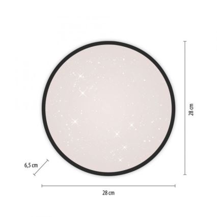 JUST LIGHT. 14293-18 - LED Pritemdomas lubinis šviestuvas KYLE LED/10W/230V diametras 28 cm juoda