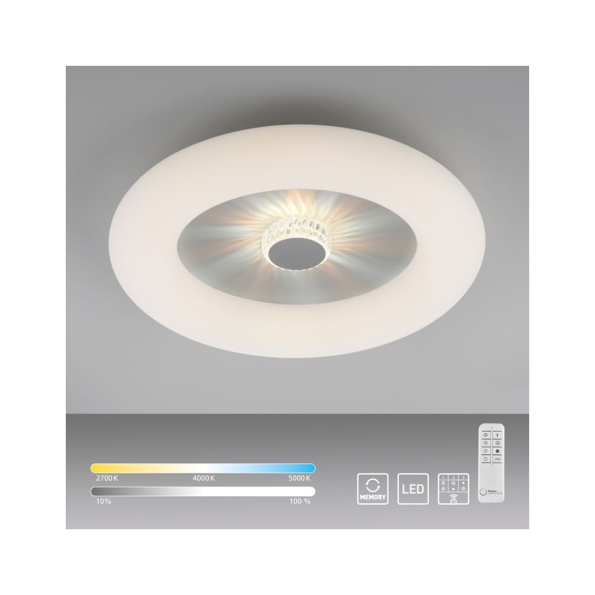 JUST LIGHT. 14383-16 - LED Pritemdomas lubinis šviestuvas VERTIGO LED/26W/230V 2700-5000K balta + nuotolinio valdymo pultas