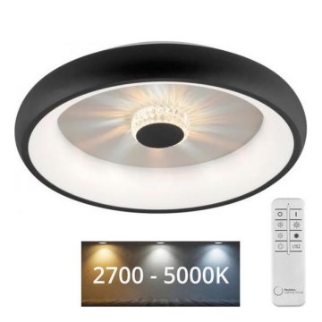 JUST LIGHT. 14384-18 - LED Pritemdomas lubinis šviestuvas VERTIGO LED/29W/230V 2700-5000K juoda + nuotolinio valdymo pultas