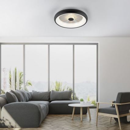 JUST LIGHT. 14384-18 - LED Pritemdomas lubinis šviestuvas VERTIGO LED/29W/230V 2700-5000K juoda + nuotolinio valdymo pultas