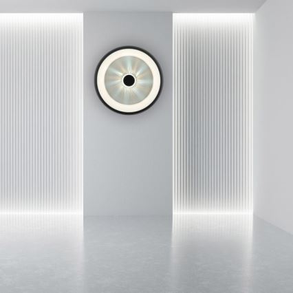 JUST LIGHT. 14384-18 - LED Pritemdomas lubinis šviestuvas VERTIGO LED/29W/230V 2700-5000K juoda + nuotolinio valdymo pultas