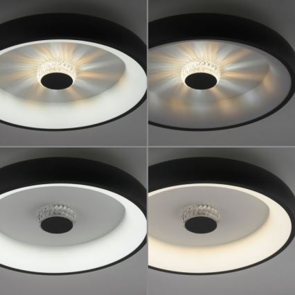 JUST LIGHT. 14384-18 - LED Pritemdomas lubinis šviestuvas VERTIGO LED/29W/230V 2700-5000K juoda + nuotolinio valdymo pultas