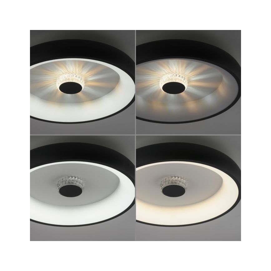 JUST LIGHT. 14384-18 - LED Pritemdomas lubinis šviestuvas VERTIGO LED/29W/230V 2700-5000K juoda + nuotolinio valdymo pultas