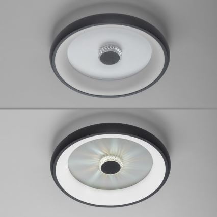 JUST LIGHT. 14384-18 - LED Pritemdomas lubinis šviestuvas VERTIGO LED/29W/230V 2700-5000K juoda + nuotolinio valdymo pultas