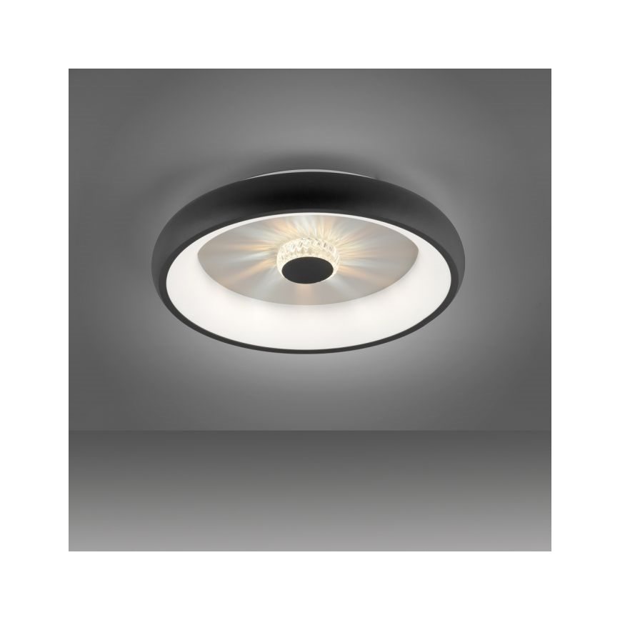 JUST LIGHT. 14384-18 - LED Pritemdomas lubinis šviestuvas VERTIGO LED/29W/230V 2700-5000K juoda + nuotolinio valdymo pultas