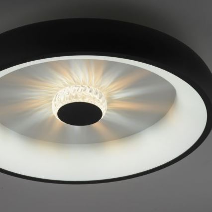 JUST LIGHT. 14384-18 - LED Pritemdomas lubinis šviestuvas VERTIGO LED/29W/230V 2700-5000K juoda + nuotolinio valdymo pultas