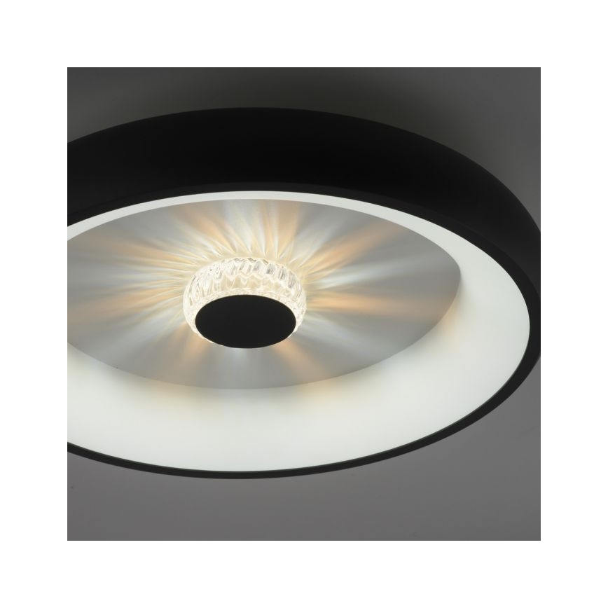 JUST LIGHT. 14384-18 - LED Pritemdomas lubinis šviestuvas VERTIGO LED/29W/230V 2700-5000K juoda + nuotolinio valdymo pultas