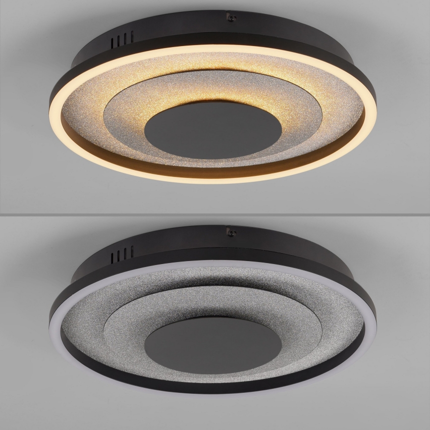 JUST LIGHT. 14409-21 - LED lubų šviestuvas GLITTY LED/22W/230V skers. 40 cm juoda