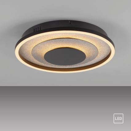 JUST LIGHT. 14409-21 - LED lubų šviestuvas GLITTY LED/22W/230V skers. 40 cm juoda