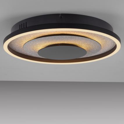 JUST LIGHT. 14409-21 - LED lubų šviestuvas GLITTY LED/22W/230V skers. 40 cm juoda
