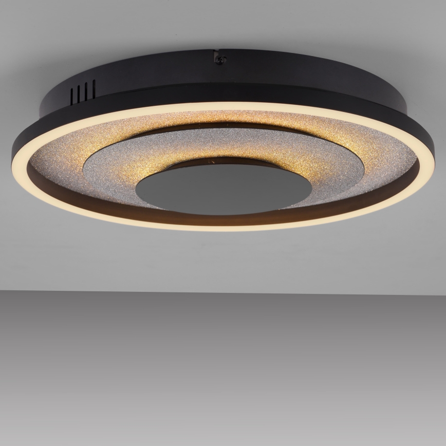 JUST LIGHT. 14409-21 - LED lubų šviestuvas GLITTY LED/22W/230V skers. 40 cm juoda