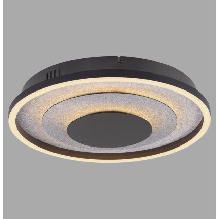 JUST LIGHT. 14409-21 - LED lubų šviestuvas GLITTY LED/22W/230V skers. 40 cm juoda