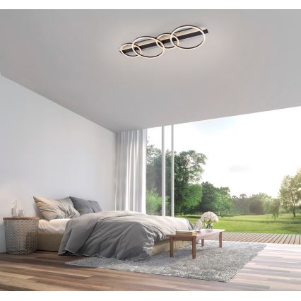 JUST LIGHT. 14426-21 - LED lubinis šviestuvas CICHIO LED/37W/230V + LED/9,5W 30x86 cm juoda