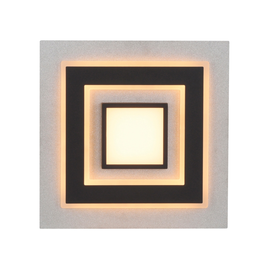 JUST LIGHT. 14439-21 - LED lubinis šviestuvas CICHIO LED/18,5W/230V + LED/9W 40x40 cm juodas