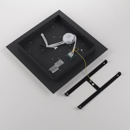 JUST LIGHT. 14439-21 - LED lubinis šviestuvas CICHIO LED/18,5W/230V + LED/9W 40x40 cm juodas
