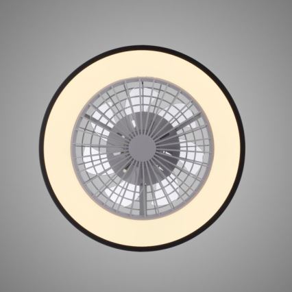 JUST LIGHT. 14447-18 - LED RGBW Pritemdomas lubinis ventiliatorius su šviestuvu LENO LED/44W/230V 3000-6500K diametras 48,6 cm balta + nuotolinio valdymo pultas