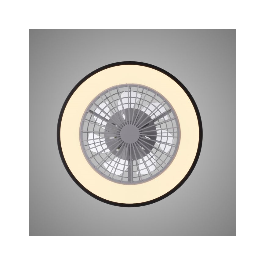 JUST LIGHT. 14447-18 - LED RGBW Pritemdomas lubinis ventiliatorius su šviestuvu LENO LED/44W/230V 3000-6500K diametras 48,6 cm balta + nuotolinio valdymo pultas