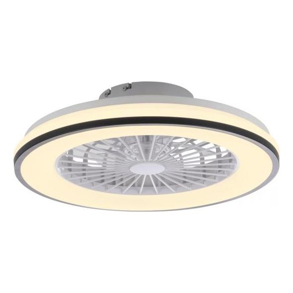 JUST LIGHT. 14447-18 - LED RGBW Pritemdomas lubinis ventiliatorius su šviestuvu LENO LED/44W/230V 3000-6500K diametras 48,6 cm balta + nuotolinio valdymo pultas