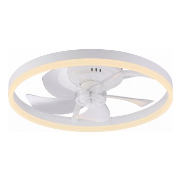 JUST LIGHT. 14624-16 - Dimeriuojamas LED lubų ventiliatorius su apšvietimu RITA LED/22W/230V 3000-6000K Ø 50 cm, balta + nuotolinis valdymas