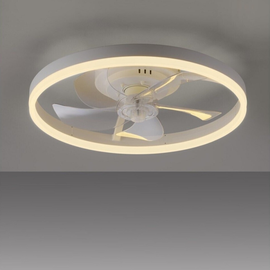 JUST LIGHT. 14624-16 - Dimeriuojamas LED lubų ventiliatorius su apšvietimu RITA LED/22W/230V 3000-6000K Ø 50 cm, balta + nuotolinis valdymas