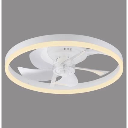 JUST LIGHT. 14624-16 - Dimeriuojamas LED lubų ventiliatorius su apšvietimu RITA LED/22W/230V 3000-6000K Ø 50 cm, balta + nuotolinis valdymas