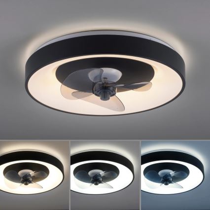 JUST LIGHT. 14644-18 - LED Pritemdomas lubinis šviestuvas su ventiliatoriumi VENIKA LED/36W/230V diametras 48,6 cm 2700-5000K + nuotolinio valdymo pultas