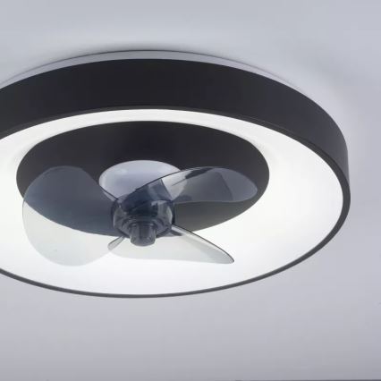 JUST LIGHT. 14644-18 - LED Pritemdomas lubinis šviestuvas su ventiliatoriumi VENIKA LED/36W/230V diametras 48,6 cm 2700-5000K + nuotolinio valdymo pultas