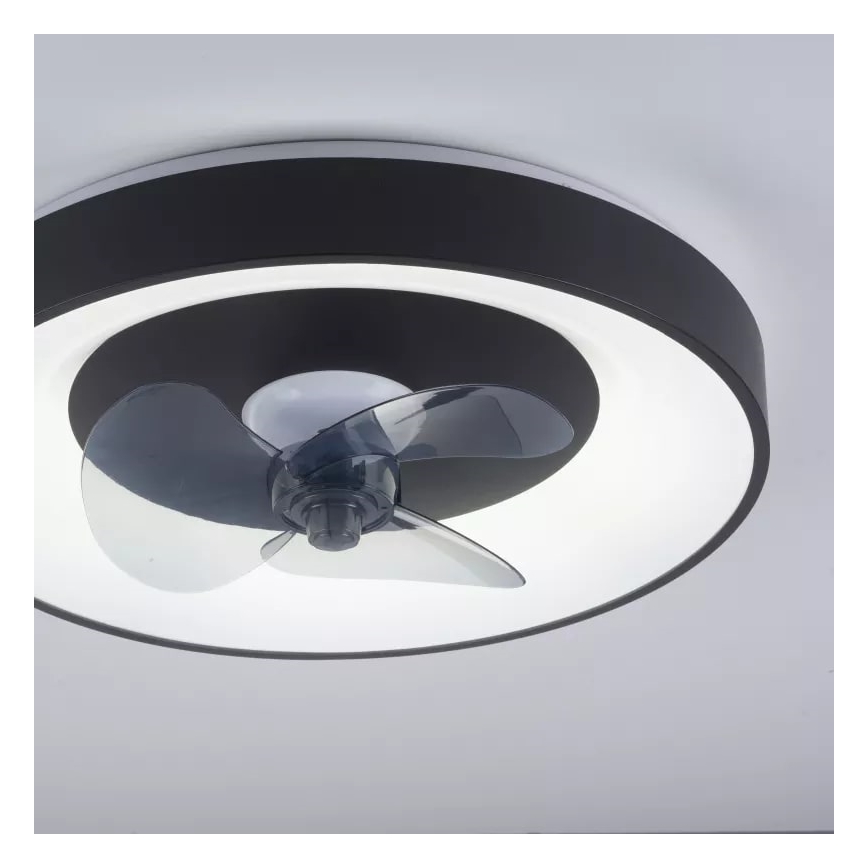 JUST LIGHT. 14644-18 - LED Pritemdomas lubinis šviestuvas su ventiliatoriumi VENIKA LED/36W/230V diametras 48,6 cm 2700-5000K + nuotolinio valdymo pultas