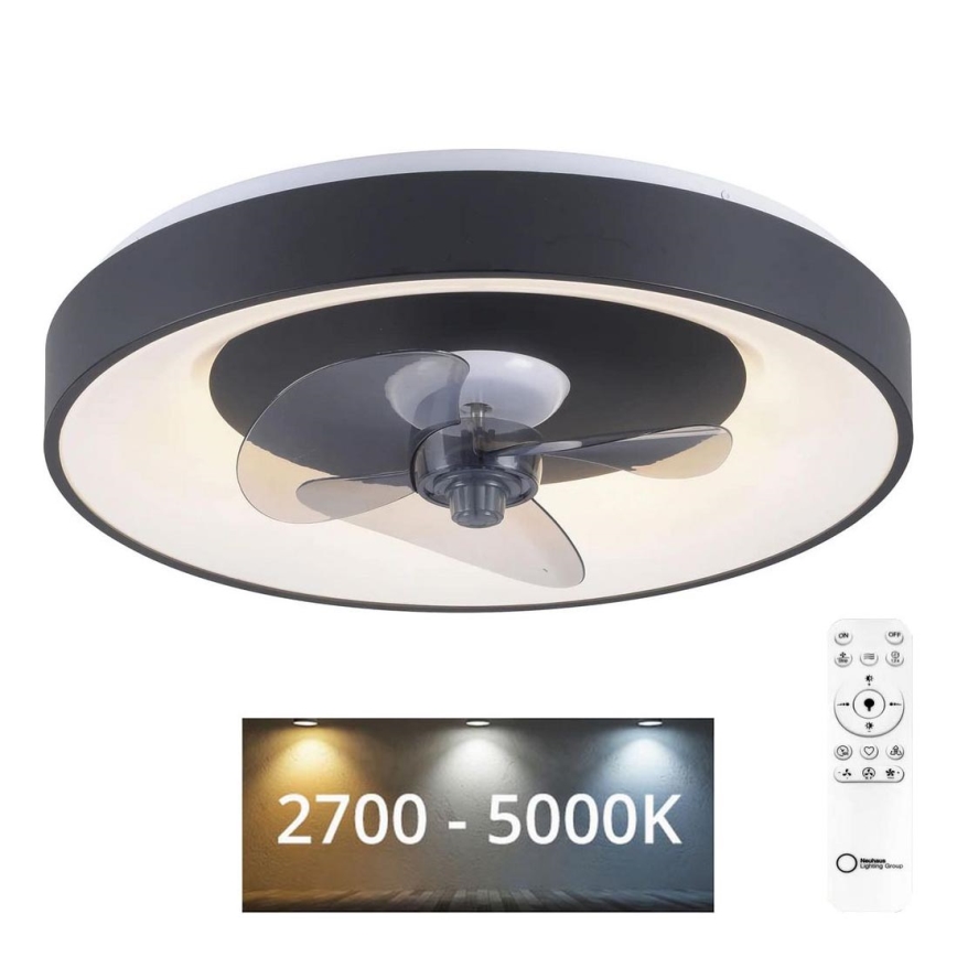 JUST LIGHT. 14644-18 - LED Pritemdomas lubinis šviestuvas su ventiliatoriumi VENIKA LED/36W/230V diametras 48,6 cm 2700-5000K + nuotolinio valdymo pultas