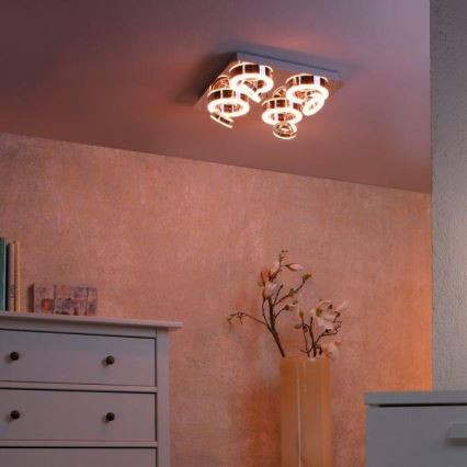 JUST LIGHT. 14662-17 - LED RGBW Pritemdomi akcentiniai šviestuvai TIM LOLASMART 4xLED/5,9/230V 2700-5000K + nuotolinio valdymo pultas