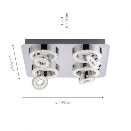 JUST LIGHT. 14662-17 - LED RGBW Pritemdomi akcentiniai šviestuvai TIM LOLASMART 4xLED/5,9/230V 2700-5000K + nuotolinio valdymo pultas