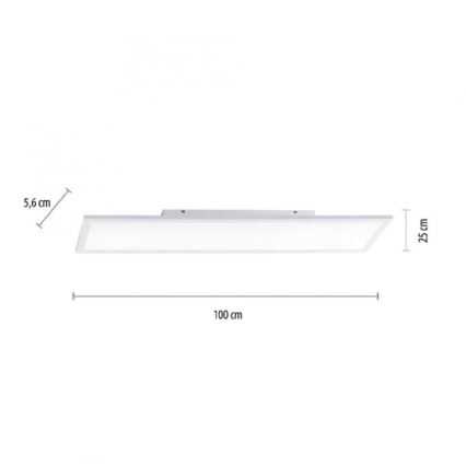 JUST LIGHT. 14682-16 - LED RGB Reguliuojama ant pagrindo montuojama panelė LOLA FLAT LED/28,5W/230V 2700-5000K + nuotolinio valdymo pultas