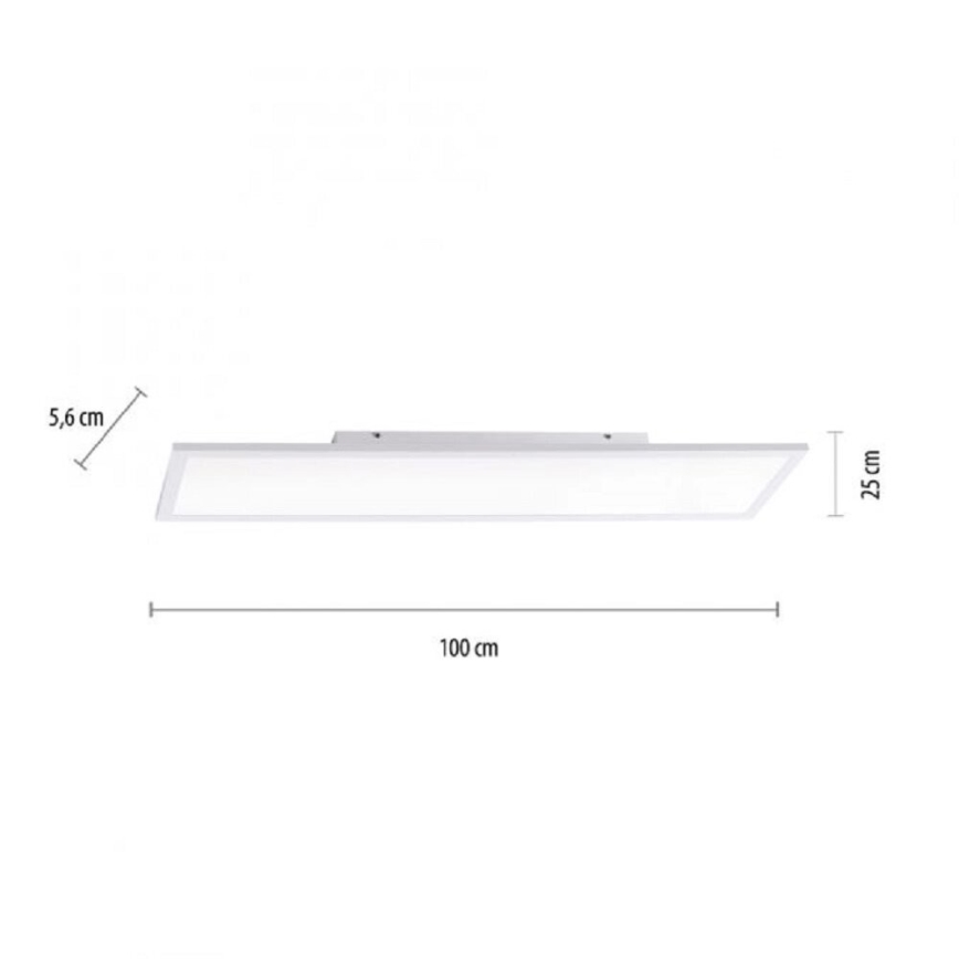 JUST LIGHT. 14682-16 - LED RGB Reguliuojama ant pagrindo montuojama panelė LOLA FLAT LED/28,5W/230V 2700-5000K + nuotolinio valdymo pultas