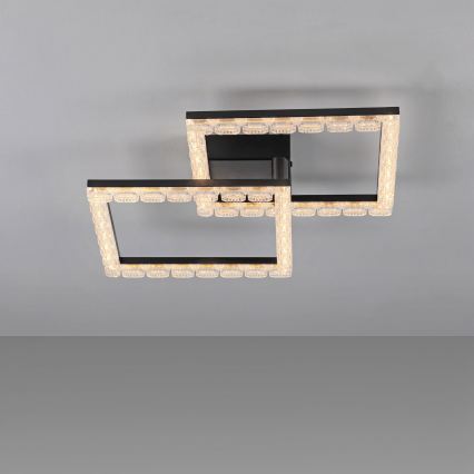 JUST LIGHT. 14732-18 - LED lubinis šviestuvas GLITRA LED/17,5W/230V 37,6x37,6 cm juoda