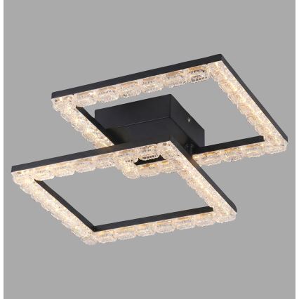 JUST LIGHT. 14732-18 - LED lubinis šviestuvas GLITRA LED/17,5W/230V 37,6x37,6 cm juoda