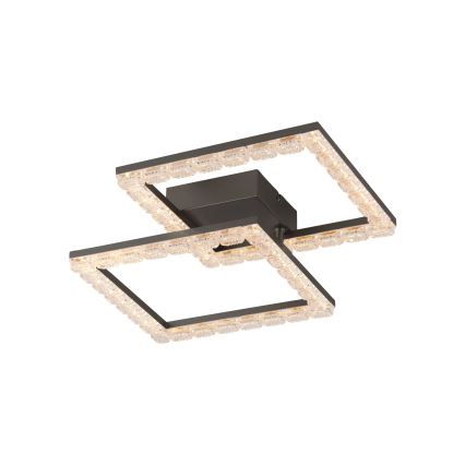 JUST LIGHT. 14732-18 - LED lubinis šviestuvas GLITRA LED/17,5W/230V 37,6x37,6 cm juoda