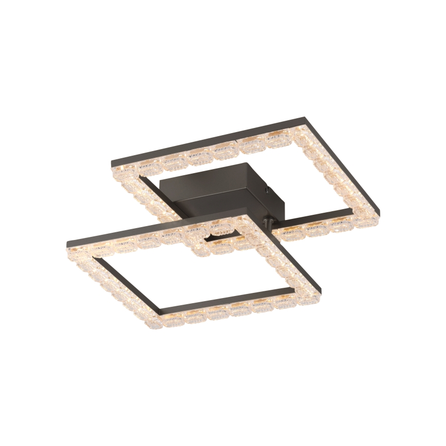JUST LIGHT. 14732-18 - LED lubinis šviestuvas GLITRA LED/17,5W/230V 37,6x37,6 cm juoda