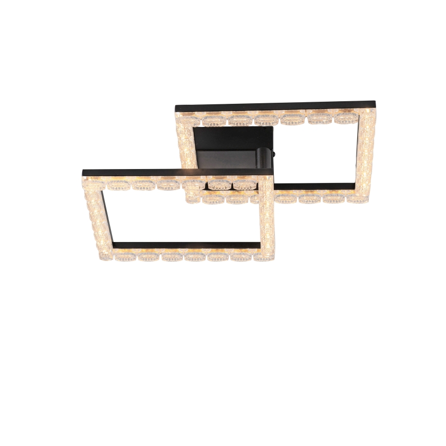 JUST LIGHT. 14732-18 - LED lubinis šviestuvas GLITRA LED/17,5W/230V 37,6x37,6 cm juoda