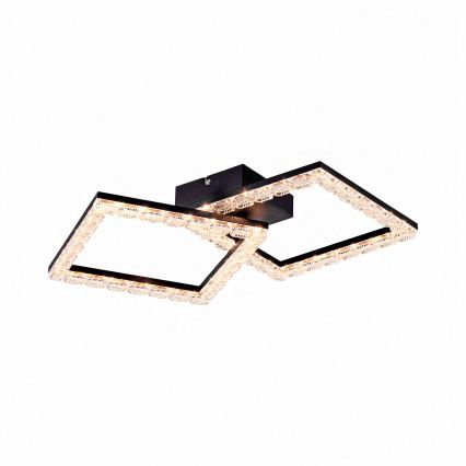 JUST LIGHT. 14732-18 - LED lubinis šviestuvas GLITRA LED/17,5W/230V 37,6x37,6 cm juoda