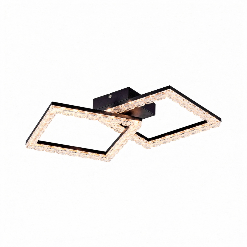JUST LIGHT. 14732-18 - LED lubinis šviestuvas GLITRA LED/17,5W/230V 37,6x37,6 cm juoda